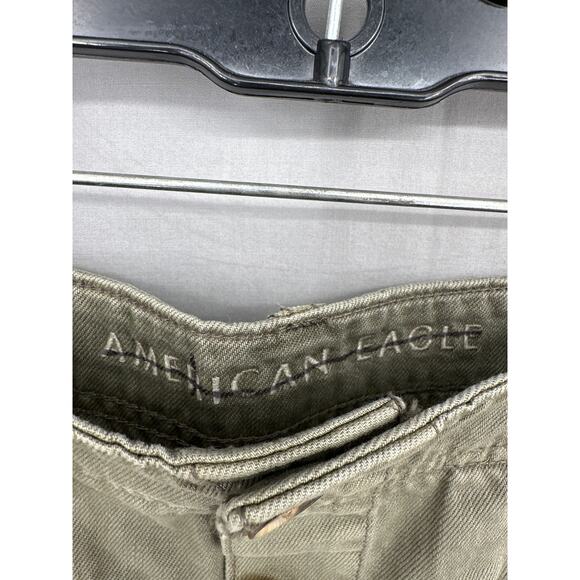 American Eagle Skirt Womens 18 Olive Green Mini Button Denim - Picture 2 of 7